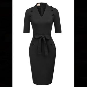 Super cute and classy black dress!